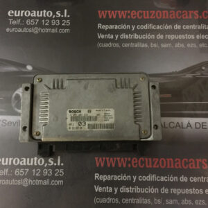 Centralita motor uce citroen xsara berlina 1 6 16v tonic sin plomo 91 caja de cambios 5 velocidades referencia equivalente 9633184780 observaciones bosch 0261204939