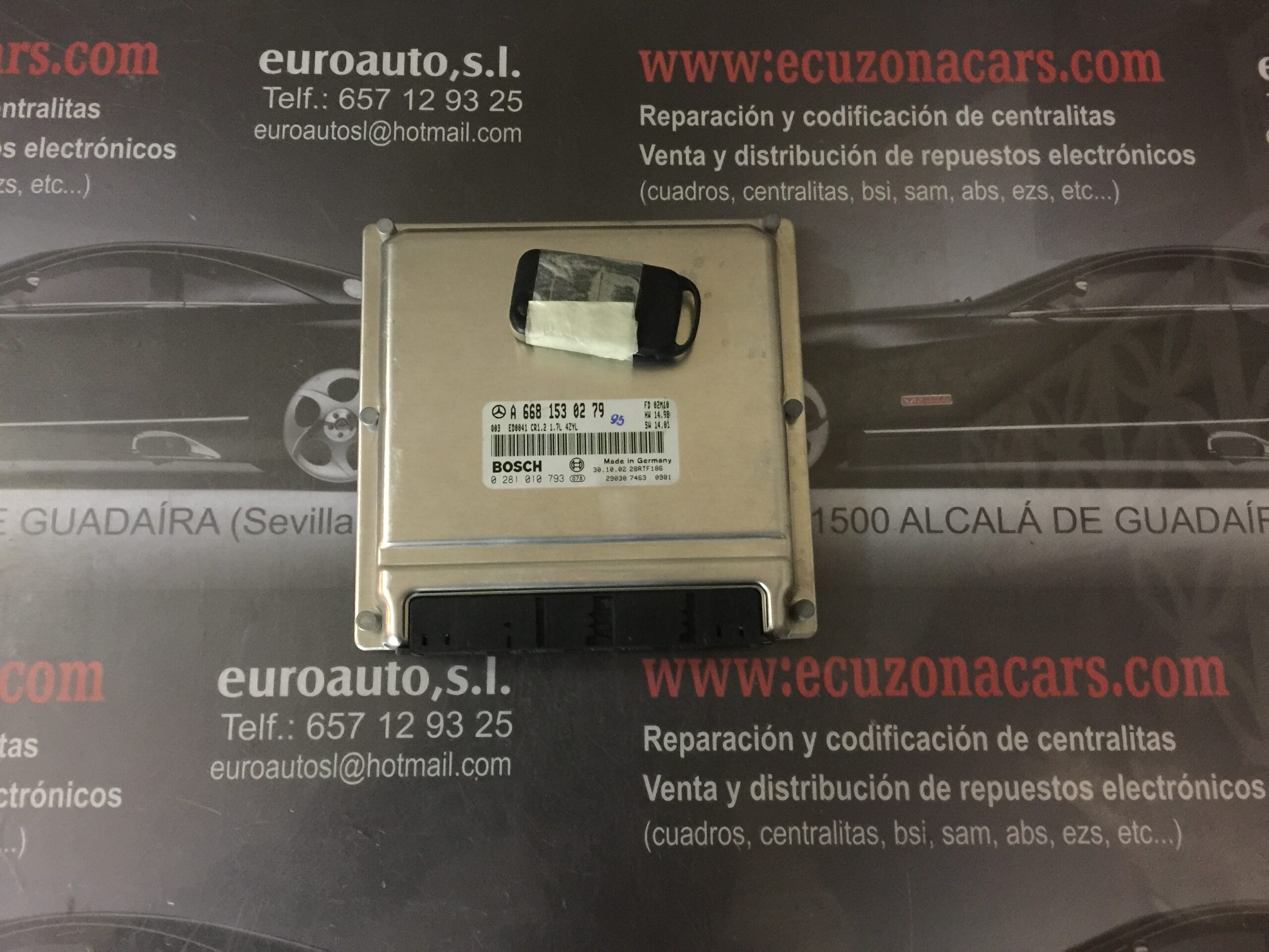 0 281 010 793 0281010793 a 668 153 02 79 a6681530279 bosch edc 15c0 5 14 bosch edc15c0514 centraltia de motor mercedes benz clase a w168 170cdi ecu ecm centralita de motor unidad de cont