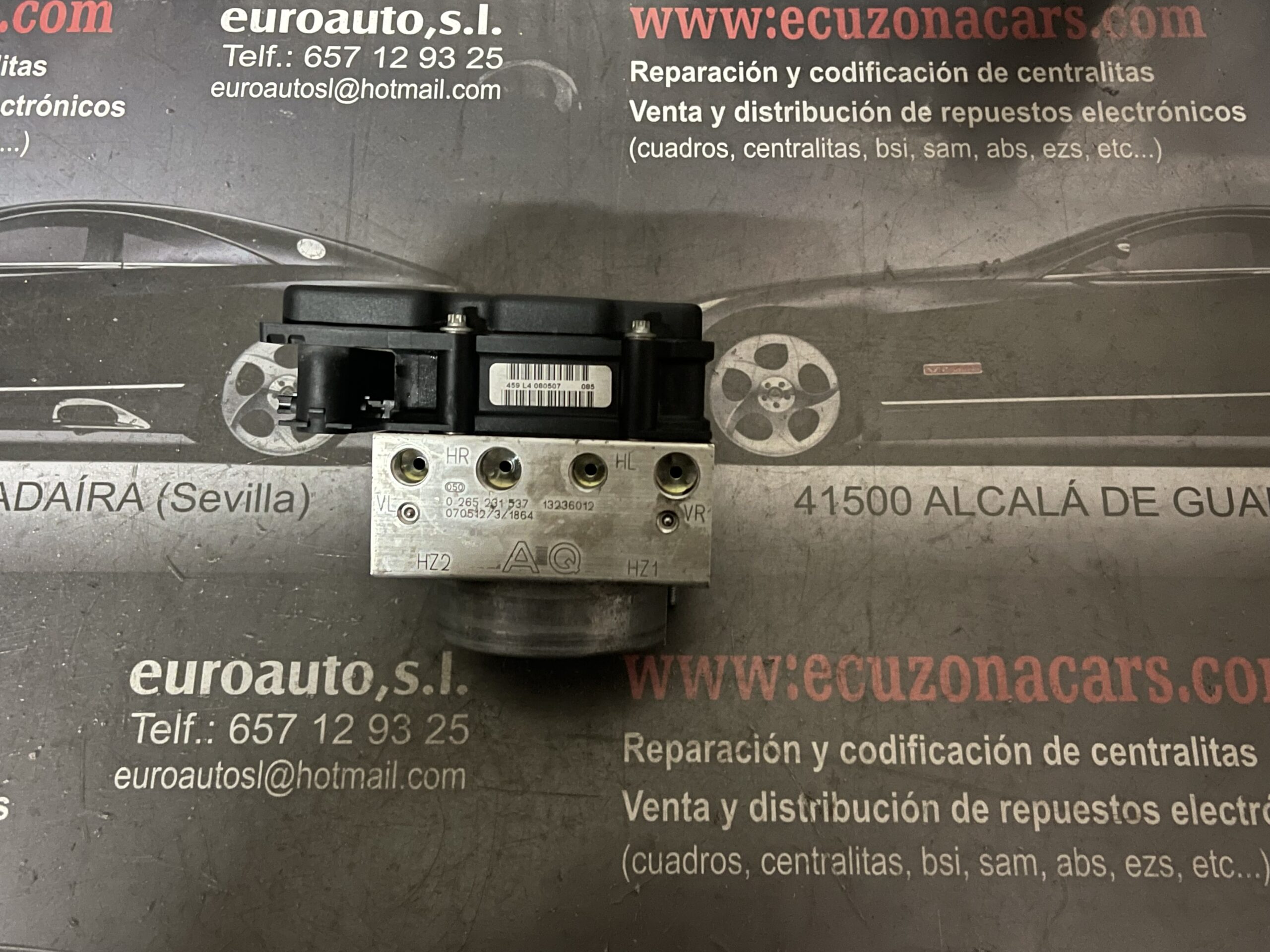 0 265 231 537 0 265 800 422 unidad de abs opel corsa d euroauto s.l. disponemos de la posibilidad de realizar clonaciones y codificaciones , alquiler de centralitas reparacion de abs airbags , cuadros, tarjetas y direcciones Copia de llaves centralita del motor / motorsteuergerät / engine control unit unidad reprogramaciones egr dpr filtro de particulas , CONSULTAR PRECIOS Y DISPONIBLIDAD