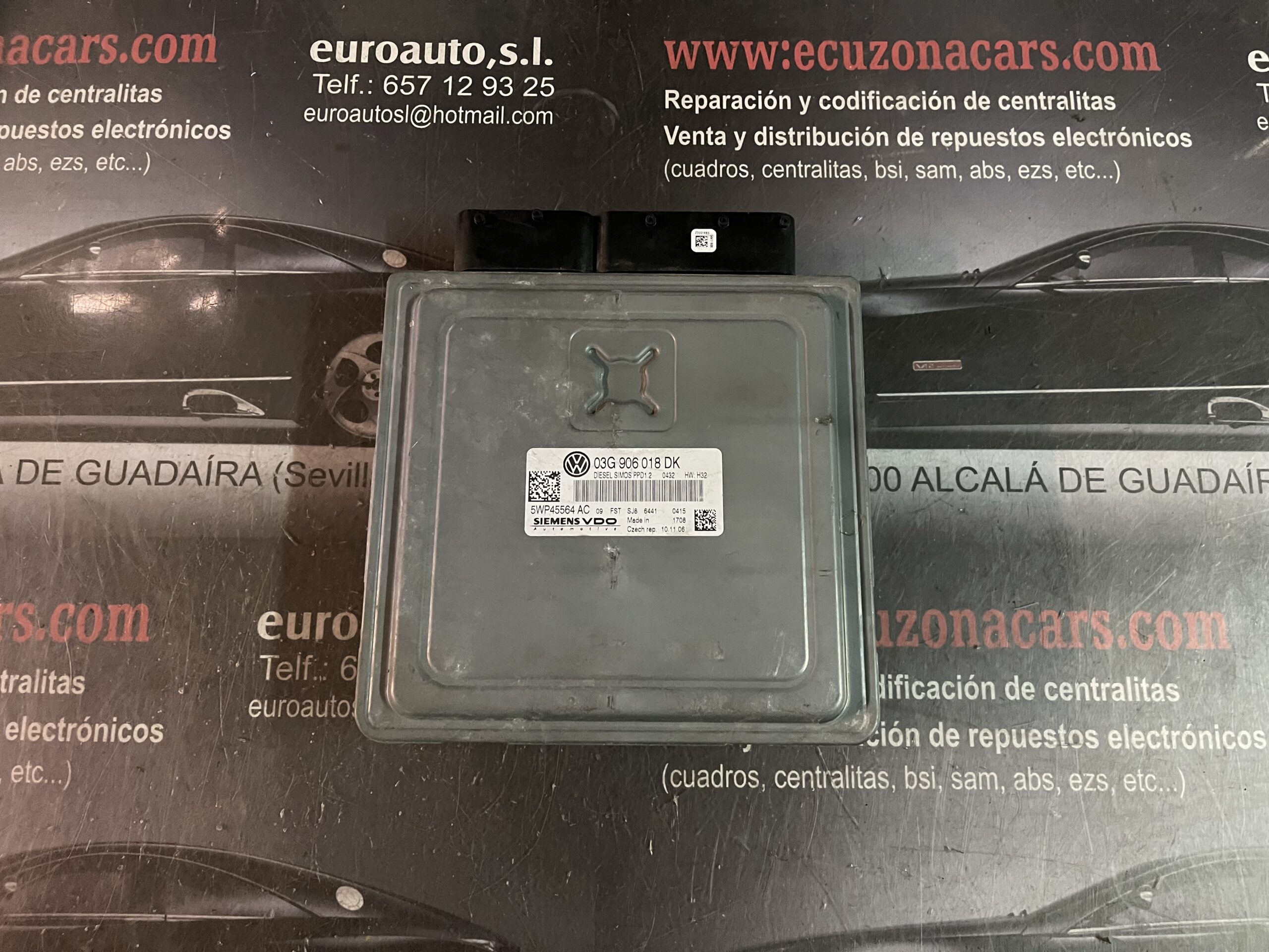 03G 906 018 DK 5WP45564AC SIMOS PPD1.2 PPD12 CENTRALITA DE MOTOR SEAT LEON RF 2.0 TDI 170CV disponemos de la posibilidad de realizar clonaciones y codificaciones , alquiler de centralitas reparacion de abs airbags , cuadros, tarjetas y direcciones Copia de llaves centralita del motor / motorsteuergerät / engine control unit unidad reprogramaciones egr dpr filtro de particulas , CONSULTAR PRECIOS Y DISPONIBLIDAD