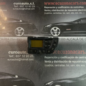 A83007700 HW06000 SW0700 SN00050163 MANDO DE CLIMATIZACION CITROEN C4 GRAN PICASSO LADO CONDUCTOR disponemos de la posibilidad de realizar clonaciones y codificaciones , alquiler de centralitas reparacion de abs airbags , cuadros, tarjetas y direcciones Copia de llaves centralita del motor / motorsteuergerät / engine control unit unidad reprogramaciones egr dpr filtro de particulas , CONSULTAR PRECIOS Y DISPONIBLIDAD