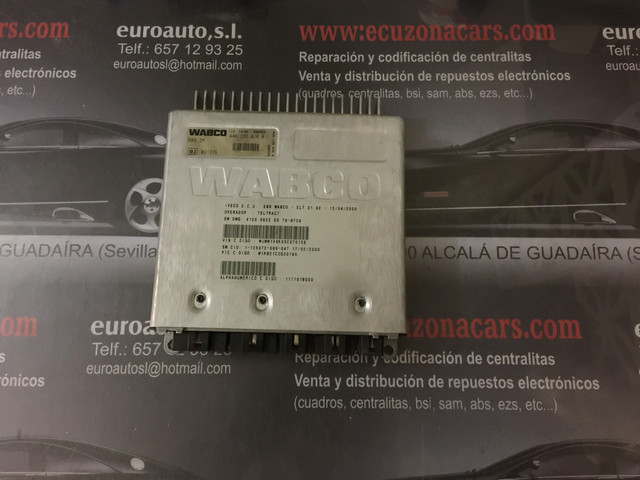 unidad ebs zm wabco unidad de control de freno dinaminco iveco disponemos de la posibilidad de realizar clonaciones y codificaciones , alquiler de centralitas reparacion de abs airbags , cuadros, tarjetas y direcciones Copia de llaves centralita del motor / motorsteuergerät / engine control unit unidad reprogramaciones egr dpr filtro de particulas