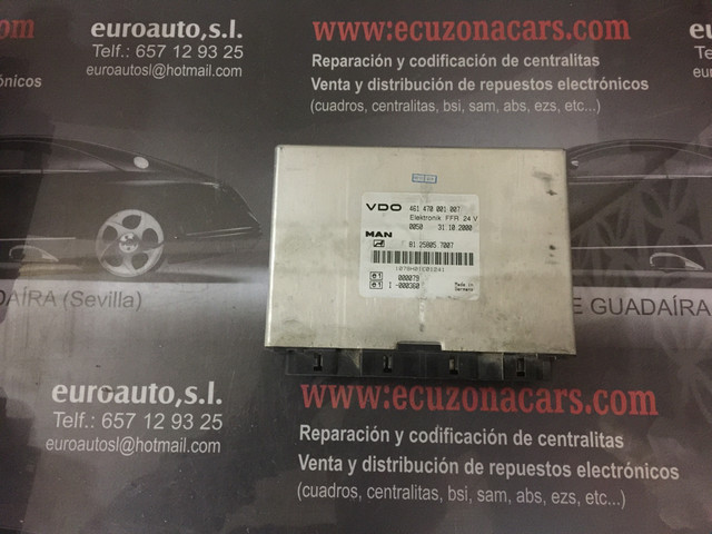 81 25805 7007 elektronik ffr man vdo disponemos de la posibilidad de realizar clonaciones y codificaciones , alquiler de centralitas reparacion de abs airbags , cuadros, tarjetas y direcciones Copia de llaves centralita del motor / motorsteuergerät / engine control unit unidad reprogramaciones egr dpr filtro de particulas