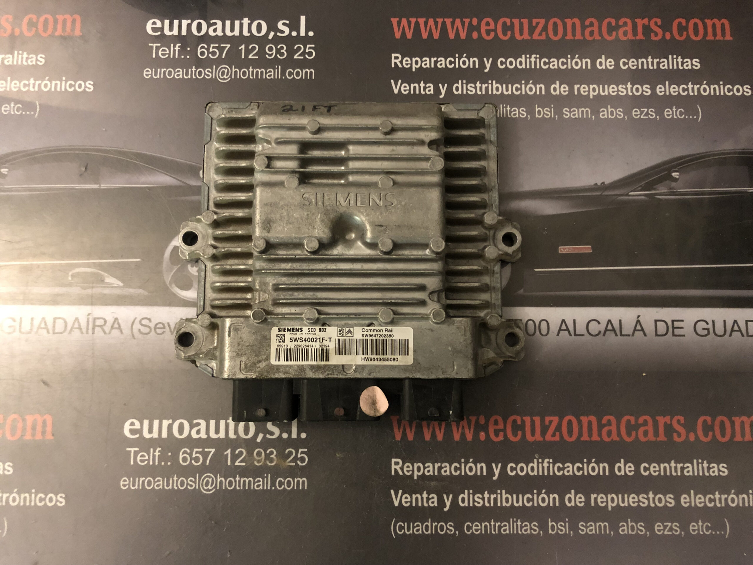 SW9647202380 HW9643455080 SID802 CENTRALITA DE MOTOR CITROEN C3 1.4 HDI disponemos de la posibilidad de realizar clonaciones y codificaciones , alquiler de centralitas reparacion de abs airbags , cuadros, tarjetas y direcciones Copia de llaves centralita del motor / motorsteuergerät / engine control unit unidad reprogramaciones egr dpr filtro de particulas , CONSULTAR PRECIOS Y DISPONIBLIDAD