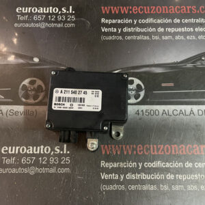 a 211 540 27 45 0 199 000 002 rele de carga de bateria mercedes benz clase e w211 cls w219 (1) disponemos de la posibilidad de realizar clonaciones y codificaciones , alquiler de centralitas reparacion de abs airbags , cuadros, tarjetas y direcciones Copia de llaves centralita del motor / motorsteuergerät / engine control unit unidad reprogramaciones egr dpr filtro de particulas , CONSULTAR PRECIOS Y DISPONIBLIDAD